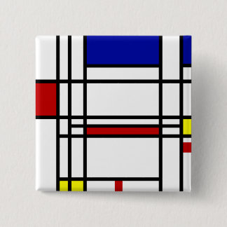 Badge Carré 5 Cm Art moderne de Mondrian