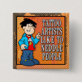 Badge Carré 5 Cm Artiste du tatouage