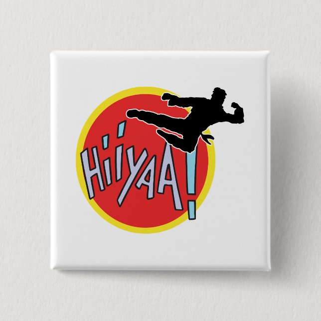 Badge Carré 5 Cm Arts martiaux Karate Kid (Devant)