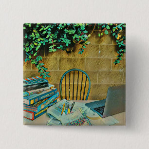Badge Carré 5 Cm artwork vintage