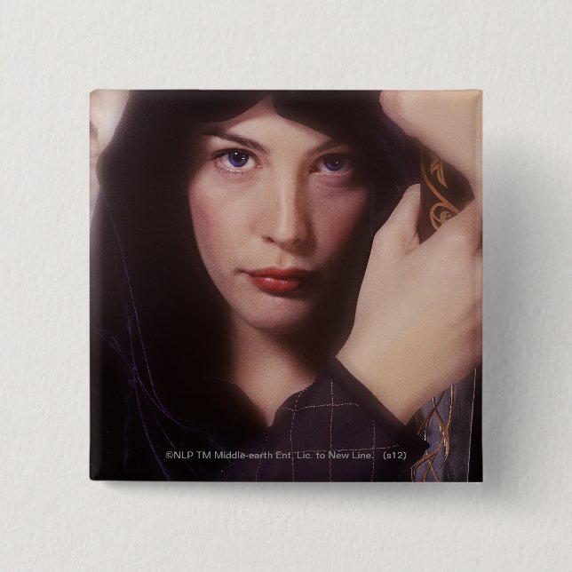 Badge Carré 5 Cm ARWEN™ avec épée (Devant)