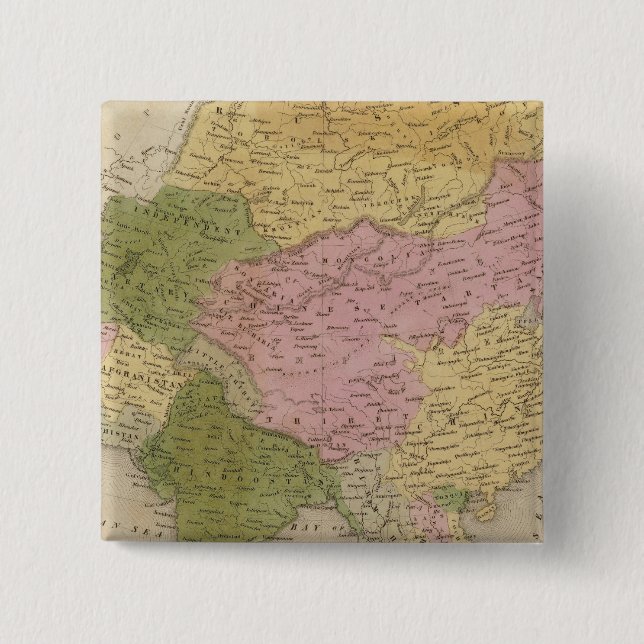 Badge Carré 5 Cm Asie 12 (Devant)