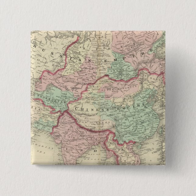 Badge Carré 5 Cm Asie 19 (Devant)