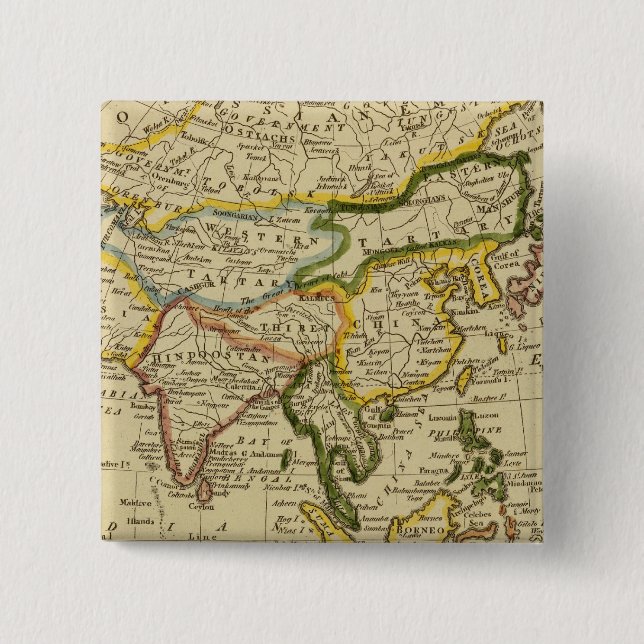 Badge Carré 5 Cm Asie 27 (Devant)