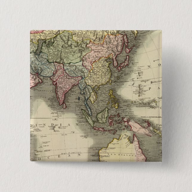 Badge Carré 5 Cm Asie 28 (Devant)