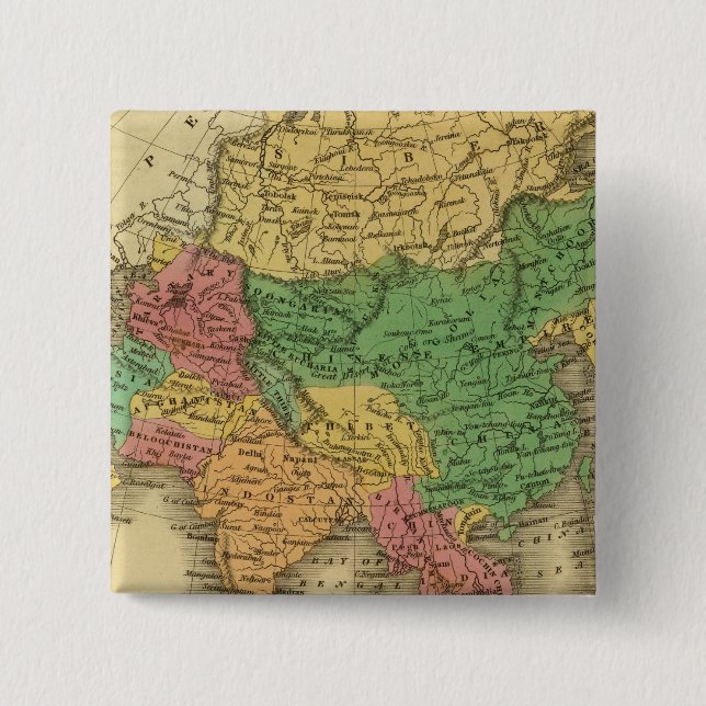 Badge Carré 5 Cm Asie 6 (Devant)