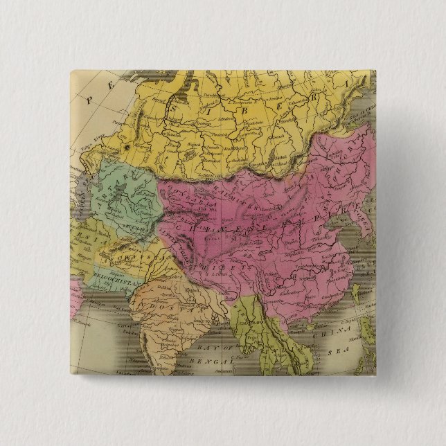 Badge Carré 5 Cm Asie 8 (Devant)