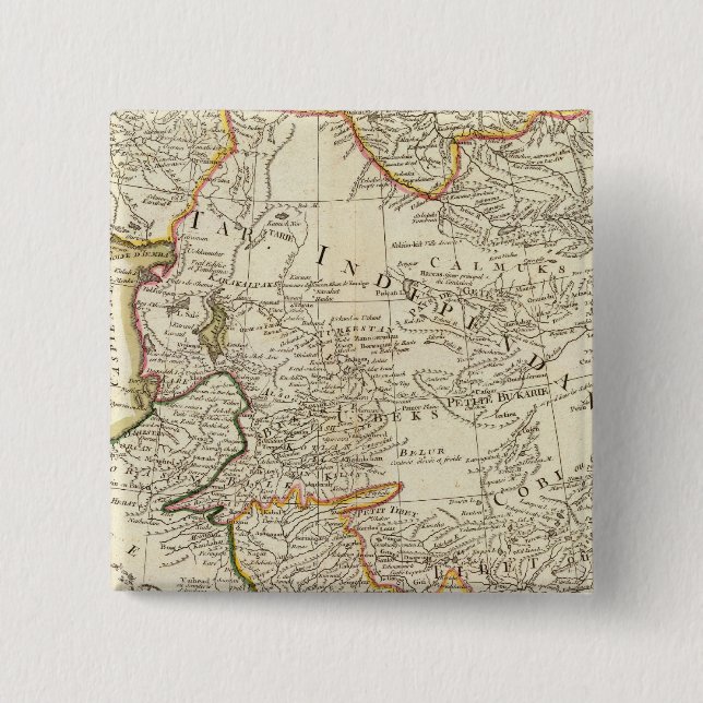 Badge Carré 5 Cm Asie centrale (Devant)