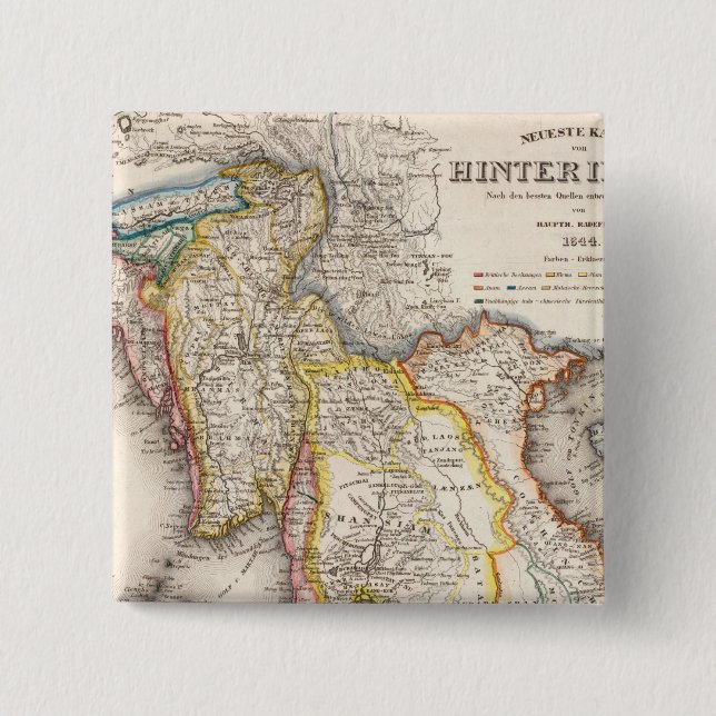 Badge Carré 5 Cm Asie du Sud-Est (Devant)