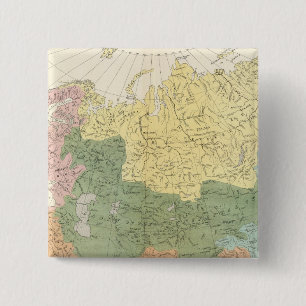 Badge Carré 5 Cm Asie, Europe, systèmes fluviaux