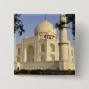 Badge Carré 5 Cm Asie, Inde, Uttar Pradesh, Agra. Le Taj