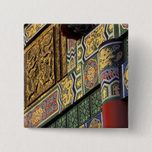 Badge Carré 5 Cm Asie, Taïwan, Taipei. Le Grand Hôtel, principal