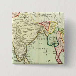 Badge Carré 5 Cm Asie, Thaïlande