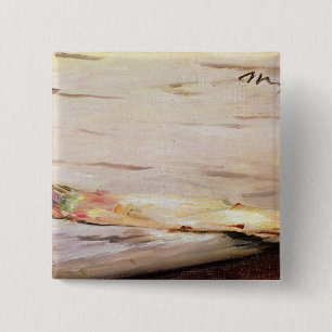 Badge Carré 5 Cm Asperge de Manet  , 1880