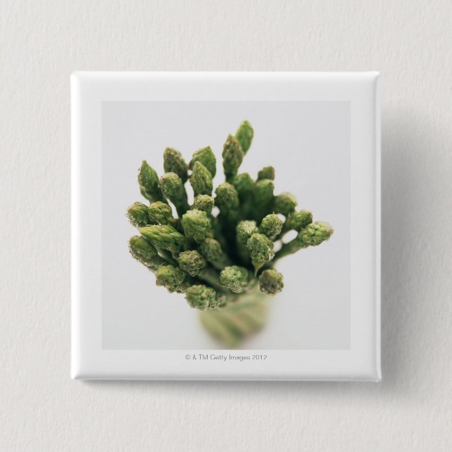 Badge Carré 5 Cm Asperges vertes (Devant)