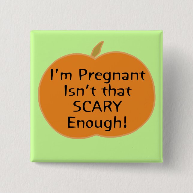 Badge Carré 5 Cm Assez effrayant (Devant)