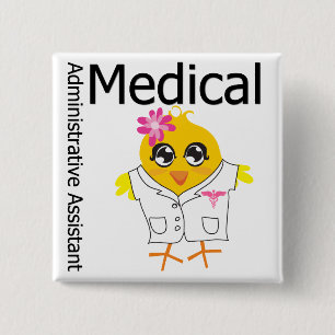 Badge Carré 5 Cm Assistant administratif médical