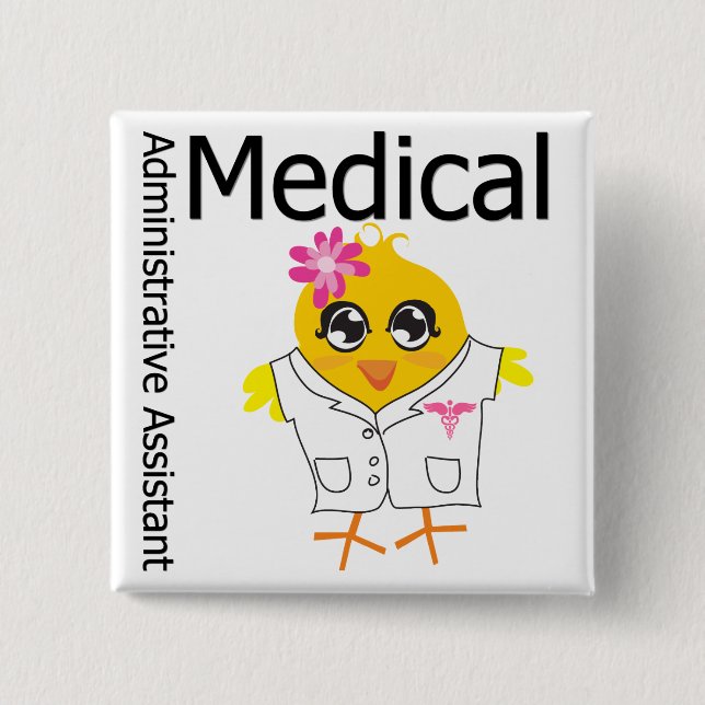 Badge Carré 5 Cm Assistant administratif Médicale (Devant)