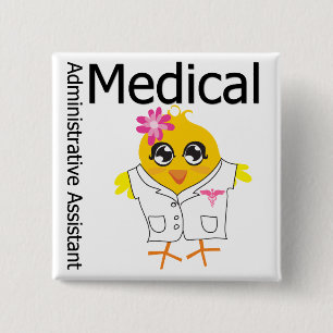 Badge Carré 5 Cm Assistant administratif Médicale