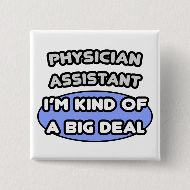 Badge Carré 5 Cm Assistant de médecin... un peu comme une grosse af (Devant)