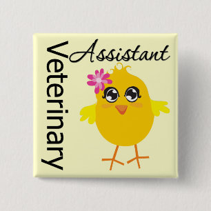 Badge Carré 5 Cm Assistant vétérinaire