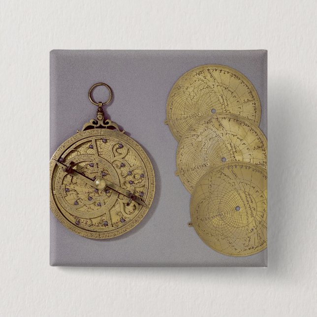 Badge Carré 5 Cm Astrolabe, 1216 (Devant)