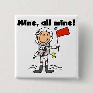 Badge Carré 5 Cm Astronaute Mine All Mine t-shirts et cadeaux