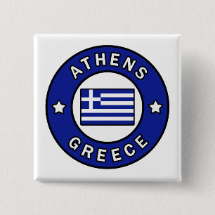 Badge Carré 5 Cm Athènes Grèce