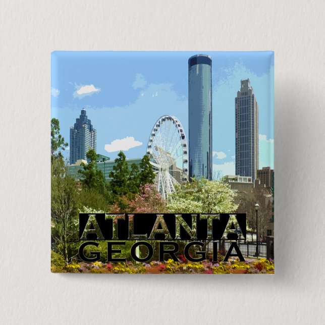 Badge Carré 5 Cm Atlanta (Devant)