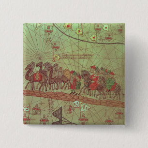 Badge Carré 5 Cm Atlas catalan, apparence de détail