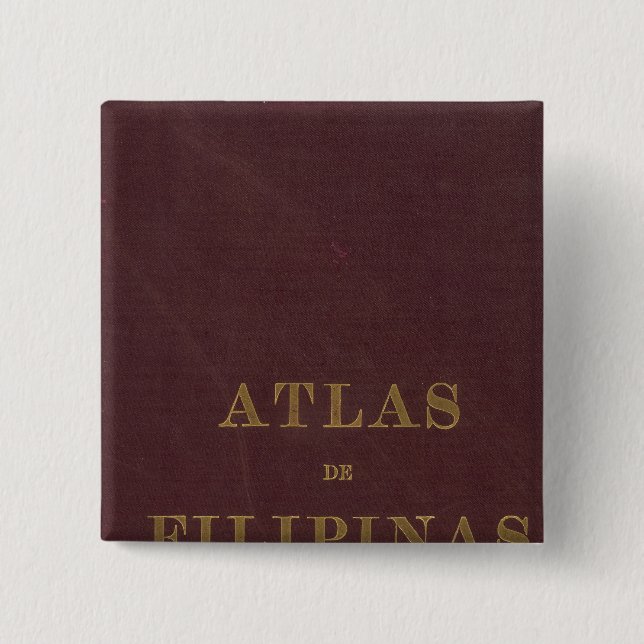 Badge Carré 5 Cm Atlas des Philippines (Devant)