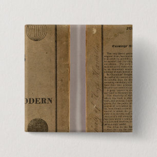Badge Carré 5 Cm Atlas scolaire avec géographie moderne