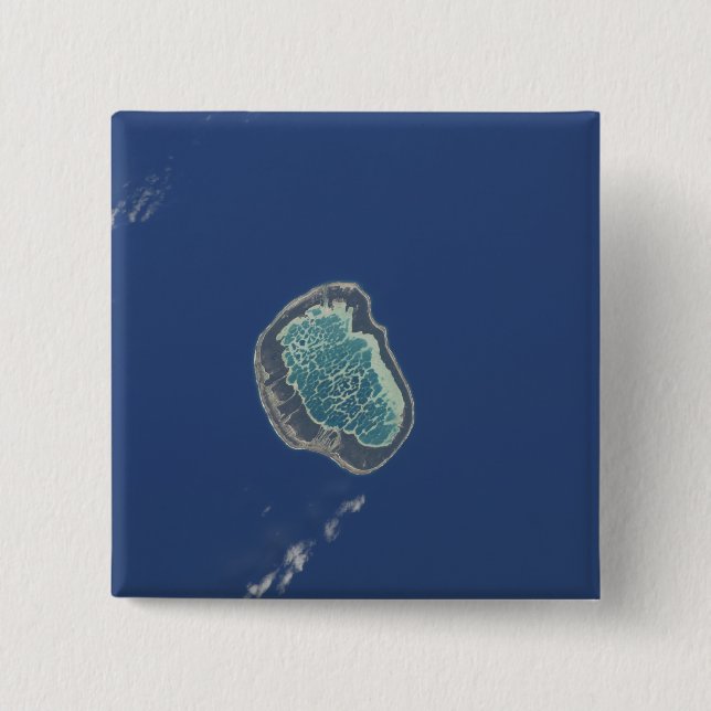 Badge Carré 5 Cm Atoll de Mataiva, archipel de Tuamotu (Devant)