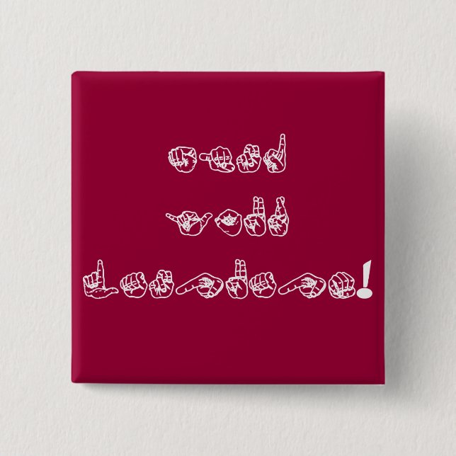 Badge Carré 5 Cm Attention à votre langue ! (Devant)