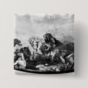 Badge Carré 5 Cm Attila l'hun et ses hordes