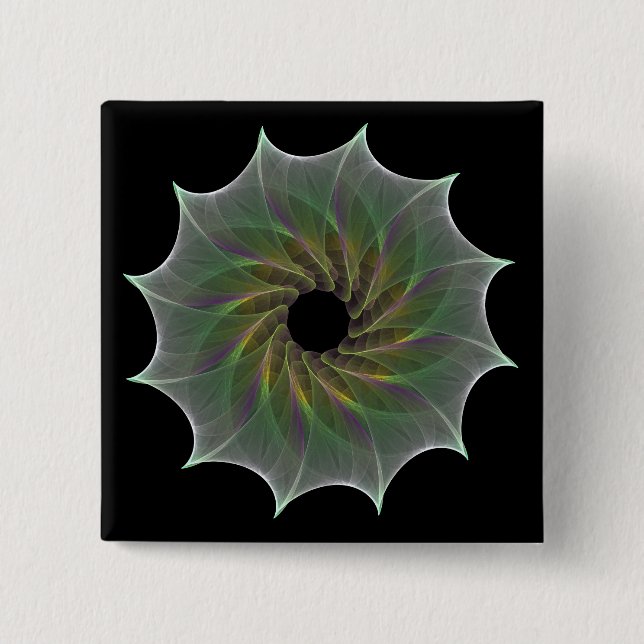 Badge Carré 5 Cm attraction chaotique (Devant)