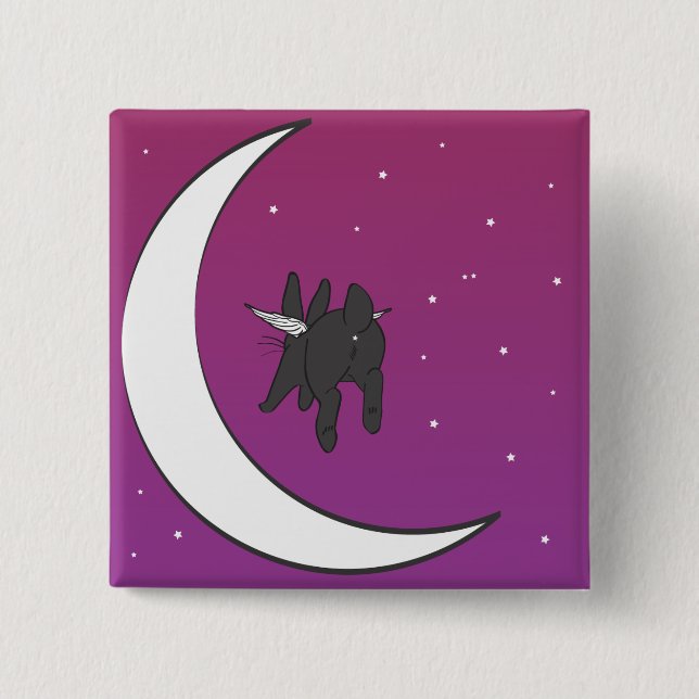 BADGE CARRÉ 5 CM AU-DESSUS DE LA LUNE (Devant)