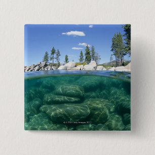 Badge Carré 5 Cm Au-dessus et au-dessous du lac Tahoe