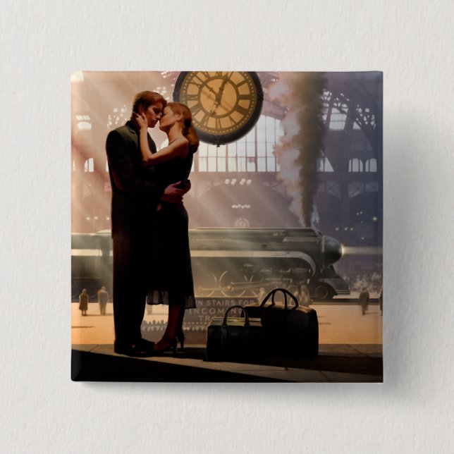 Badge Carré 5 Cm Au Revoir 2 (Devant)