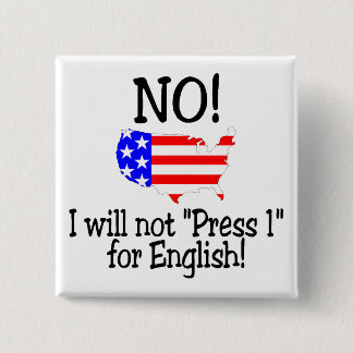 Badge Carré 5 Cm Aucun je ne presserai pas 1 pour l'anglais