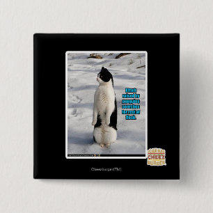 Badge Carré 5 Cm Augmenté par des pingouins