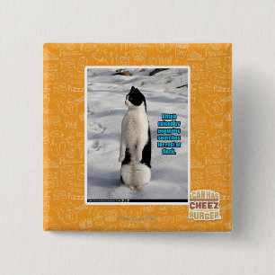 Badge Carré 5 Cm Augmenté par des pingouins