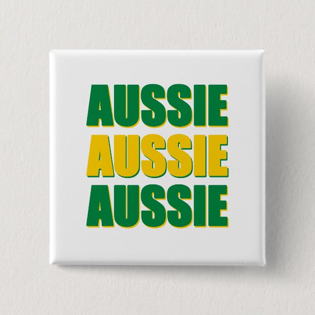 Badge Carré 5 Cm Aussie Australe (Devant)
