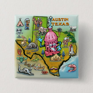Badge Carré 5 Cm Austin TX