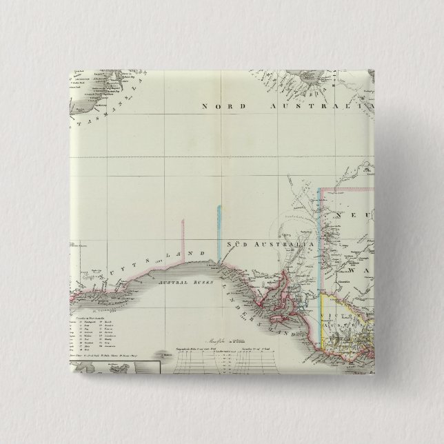 Badge Carré 5 Cm Austral-Continent (Devant)