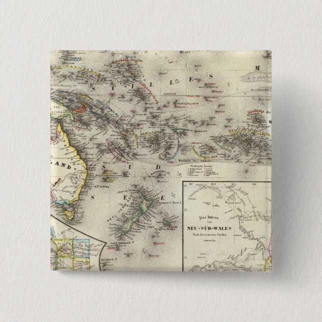 Badge Carré 5 Cm Australie (Devant)