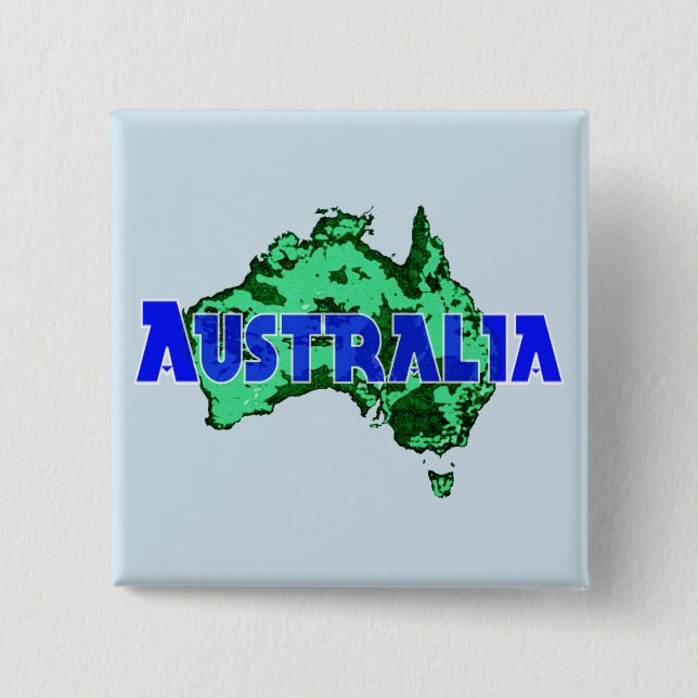 Badge Carré 5 Cm Australie (Devant)