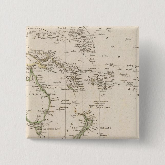 Badge Carré 5 Cm Australie 10 (Devant)