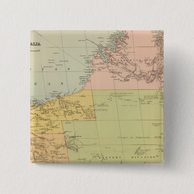 Badge Carré 5 Cm Australie occidentale (Devant)