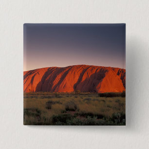 Badge Carré 5 Cm Australie, parc national d'Uluru. Uluru ou
